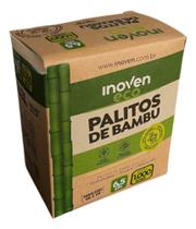 2X 1000 Palitos De Dente Bambu Embalado Um A Um 6,5Cm Inoven