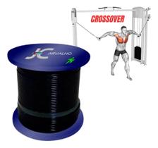 2X 100M Cabo Aço 1/8 6X19 Revestido Nylon Academia Resistent 2X 100M Cabo Aço 1/8 6X19 Revestido Nylon Academia Resistent