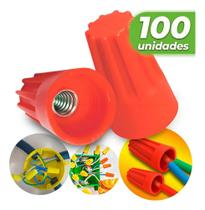 2X 100Un Conector Emenda Rápida Torção 0.8 Á 20Mm - Vermel
