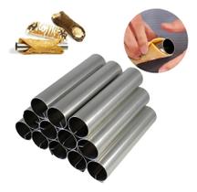 2X 12 Formas Canola Canudo Recheado Tubo Grossa Aluminio 11X