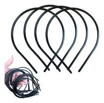 2X 12 Tiaras Arco Arquinho Fina Preta 5Mm Para Encapar Forra 2X 12 Tiaras Arco Arquinho Fina Preta 5Mm Para Encapar Forra