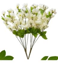 2X 2 Buques Flores Cerejeira Artificial 7 Galhos Arranjo Pla 2X 2 Buques Flores Cerejeira Artificial 7 Galhos Arranjo Pla