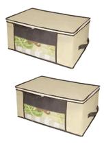 2X 2 Caixa Organizadora Guarda Roupa Edredom Cobertor 45X45X