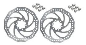 2X 2 Disco Freio Rotor Bike 160Mm Inox Com 6 Parafusos 2Und