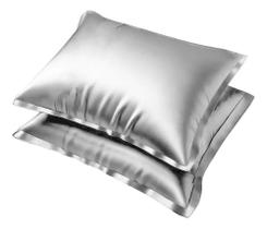 2X 2 Fronhas De Cetim Seda Antifrizz Abas 50X70 Luxo Toque S