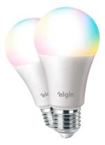 2X 2 Lâmpada Inteligente Bulbo Rgb A60 10W Smart Color Elgin