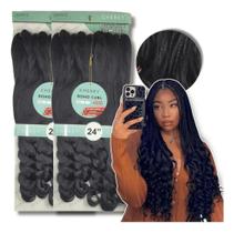 2X 2 Pacotes Cabelo Boho Curl French Curl Fibra Premium 400G