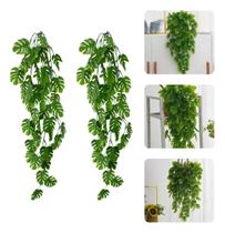 2X 2 Pendentes Costela De Adão Artificial Jardim Vertical Ra 2X 2 Pendentes Costela De Adão Artificial Jardim Vertical Ra