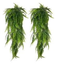 2X 2 Pendentes De Samambaia Artificial Jardim Vertical Folha