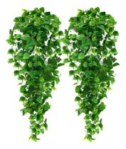 2X 2 Pendentes Folhagem Jardim Vertical Enfeite Realista 100 2X 2 Pendentes Folhagem Jardim Vertical Enfeite Realista 100