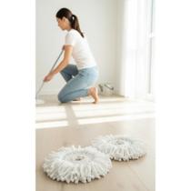 2x 2 Refil Mop Microfibra 360 Lavável Potente Limpeza 2x 2 Refil Mop Microfibra 360 Lavável Potente Limpeza