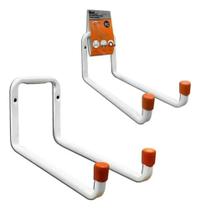 2X 2 Suporte Aço Multiuso 20Kg Parede Bike Mangueira Escada 2X 2 Suporte Aço Multiuso 20Kg Parede Bike Mangueira Escada