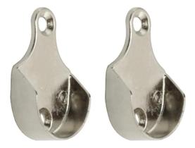 2X 2 Suporte Tubo Cabideiro Lateral Metal Redondo Guarda Rou