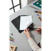 2x 20 Folhas Imã A4 Adesivado 0,3mm Preto Liso - Faça Seus Í 2x 20 Folhas Imã A4 Adesivado 0,3mm Preto Liso - Faça Seus Í