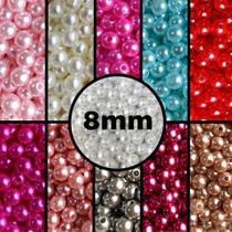 2X 2000 Perolas Abs 8Mm Com Furo Passante Pacote 500 Gramas 2X 2000 Perolas Abs 8Mm Com Furo Passante Pacote 500 Gramas