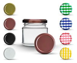 2X 24 Potes De Vidro Mini Belém 150Ml + Tampa Metálica E Lac 2X 24 Potes De Vidro Mini Belém 150Ml + Tampa Metálica E Lac