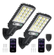 2X 2Pcs Luz Led Luminaria Solar Sensor Presença Forte Post 2X 2Pcs Luz Led Luminaria Solar Sensor Presença Forte Post