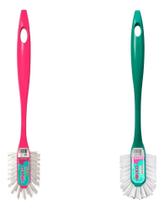 2X 2X Escova Longo Alcance Multiuso Limpeza Cozinha Pia Novi