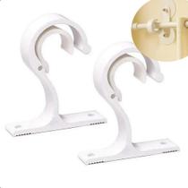 2X 2X Suportes Varão Cortina Adesivo Alumínio Resistente