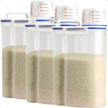 2X 3 Potes Hermético Para Armazenamento Copo Medidor Multius