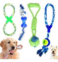 2X 4 Brinquedo Pet Corda Resistente Interativo Cachorro Fort