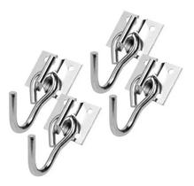 2X 4 Ganchos De Rede 250Kg Reforçado 3/16 Com Parafuso E Buc