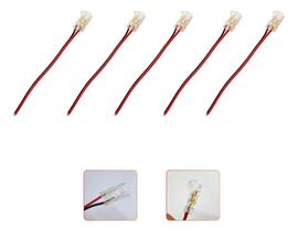 2X 5 Cabo Conector Rabicho Fita Led 2 Vias Monocor 8Mm 3528