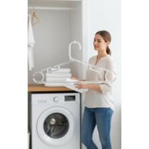2x 50 Cabides Acrílico Duas Cavas Antiderrapante Organização