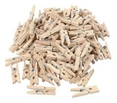 2X 50 Mini Prendedor Pregador 2.5Cm De Madeira Cores Variada