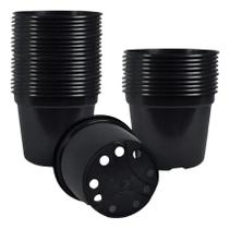 2X 50 Vasos Pote 15 1 Litro Para Suculentas - Preto