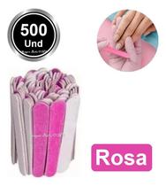 2X 500 Lixa De Unha Mini Descartável Rosa Pink De Manicure P