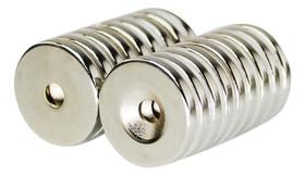 2X 5Pcs Imã De Neodimio Disco 20X3 - 20Mm X 3Mm Com Furo -