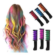 2X 6 Pente Com Giz Colorido Para Pintar Cabelo / Hair Chalki 2X 6 Pente Com Giz Colorido Para Pintar Cabelo / Hair Chalki
