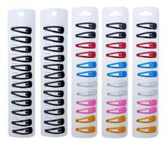 2X 60 Tic Tac Pequenas Presilhas Cabelo Preto Colorido Ataca 2X 60 Tic Tac Pequenas Presilhas Cabelo Preto Colorido Ataca