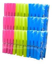 2X 72 Prendedores Plástico Para Roupa Varal Pregador Colorid