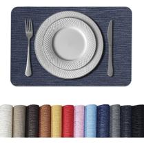 2X 8 Jogo Americano Juta Azul - Impermeável Limpa Facil Pvc