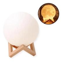 2X Abajur Luminária Lua Cheia 3D Majestic Led De Mesa Sem Fi 2X Abajur Luminária Lua Cheia 3D Majestic Led De Mesa Sem Fi