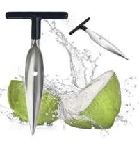 2X Abridor Furador De Coco Manual Aço Inox Profissional