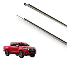 2x Acabamento de Vidro Externo Cromado Hilux 2016-2020