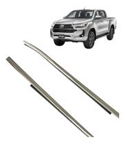 2x Acabamento de Vidro Externo Cromado Hilux 2016-2024