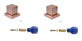 2x Acabamento P/ Registro Quadrado 3/4 Metal Rose Docol 2x Acabamento P/ Registro Quadrado 3/4 Metal Rose Docol