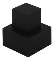 2X Acabamento Para Registro Deca Quadrado 50Mm 11/2 Preto Fo