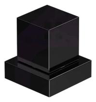 2X Acabamento Quadrado Registro Abs Preto Luxo Padrão Deca