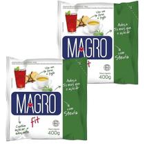 2x Açúcar Light Em Pó Com Stevia Adoçante - Magro Fit