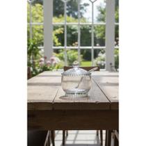 2x Açucareiro Pearl Cristal Com Colher E Tampa Incolor 10cm