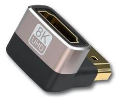2X Adaptador Hdmi 8K 4K 2K Uhd 2.1 48Gb Ângulo Reto - 1 Unid