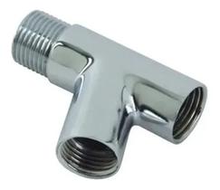 2X Adaptador Junção Y Ducha Higiênica Filtro 1/2 Metal Croma 2X Adaptador Junção Y Ducha Higiênica Filtro 1/2 Metal Croma