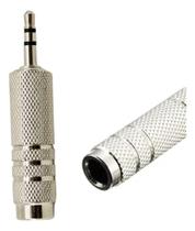 2X Adaptador P2 Estéreo Para P10 Estéreo Metálico