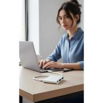 2x Adaptador USB-C 3 em 1: HDMI, USB 3.1 para Seu Notebook