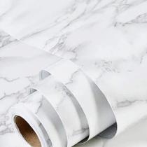 2X Adesivo Parede Marmorizado Branco 10 Metros Lavável 3D 2X Adesivo Parede Marmorizado Branco 10 Metros Lavável 3D